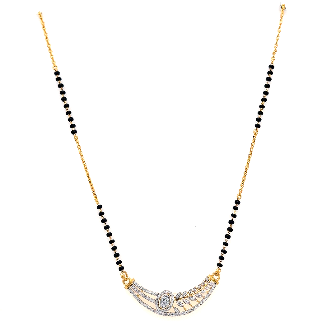 Royal Diamond Curve Mangalsutra Necklace