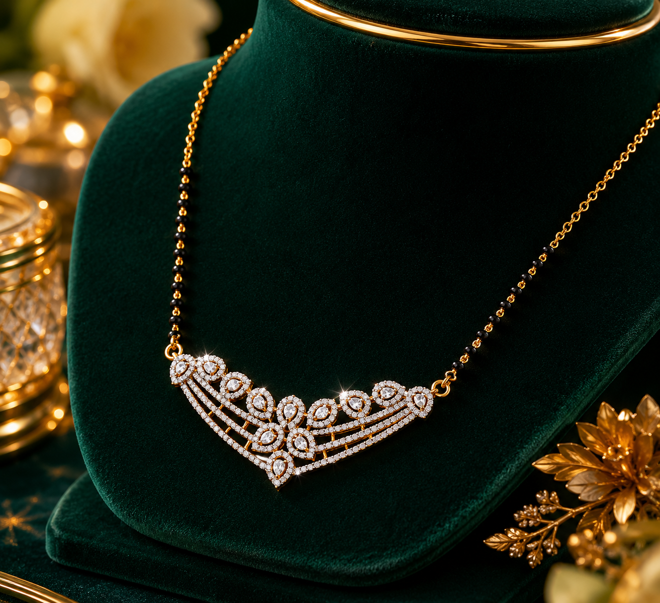 Royal Peacock Diamond Mangalsutra