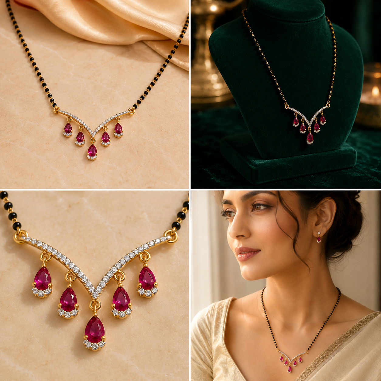 Ruby Grace Diamond Mangalsutra