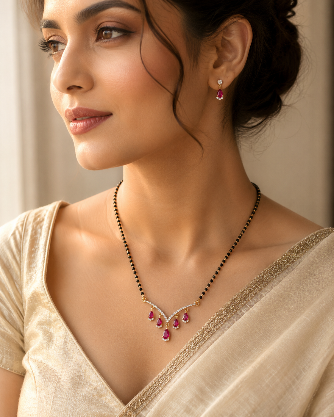 Ruby Grace Diamond Mangalsutra