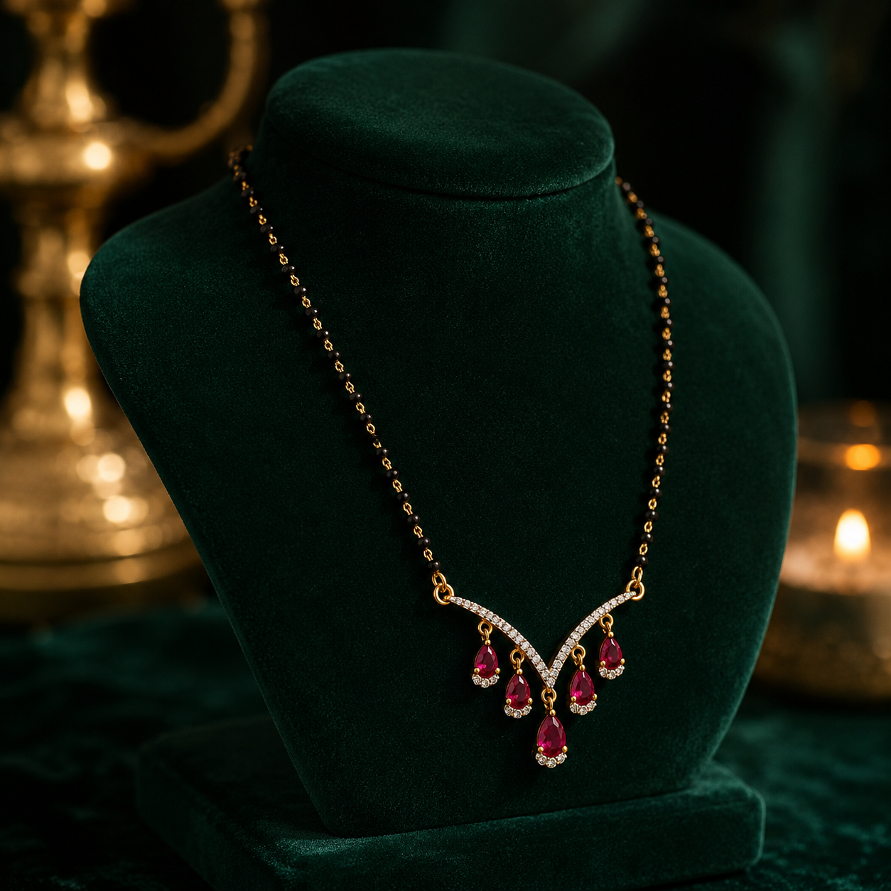Ruby Grace Diamond Mangalsutra