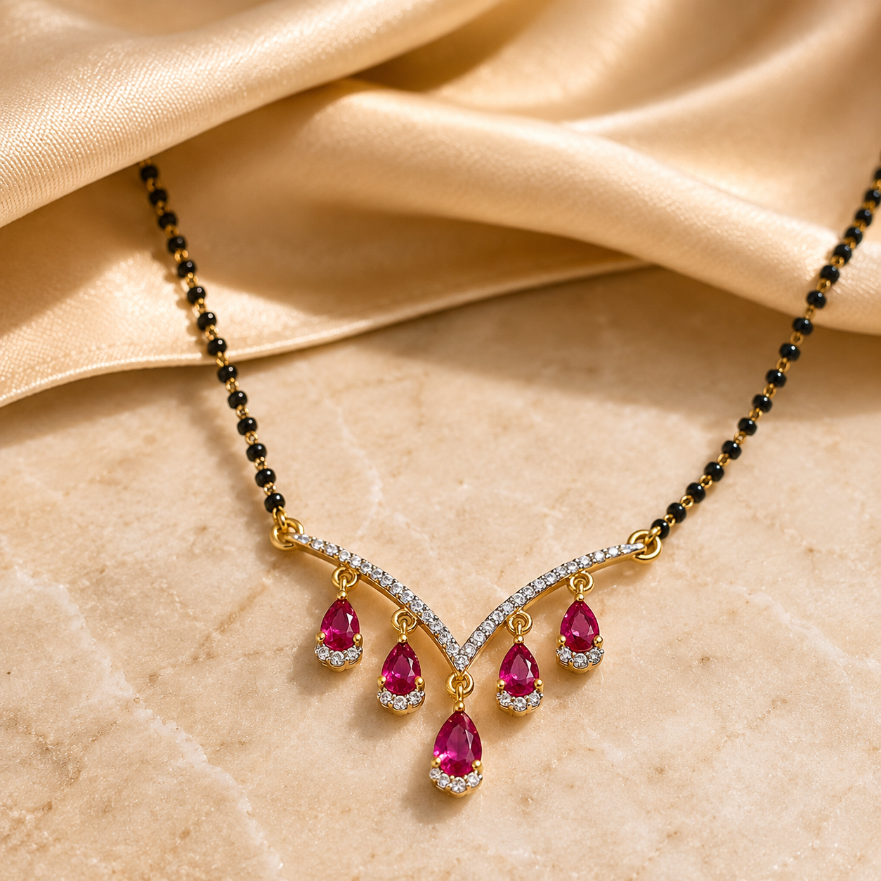 Ruby Grace Diamond Mangalsutra