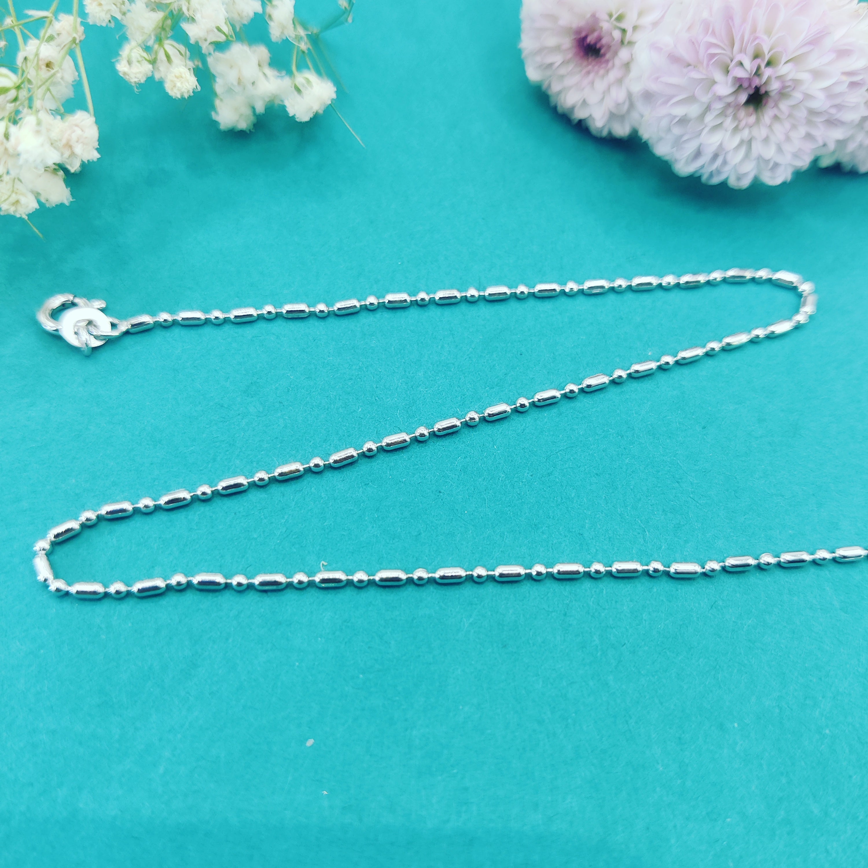 Silver Bead Elegance Women's Chain