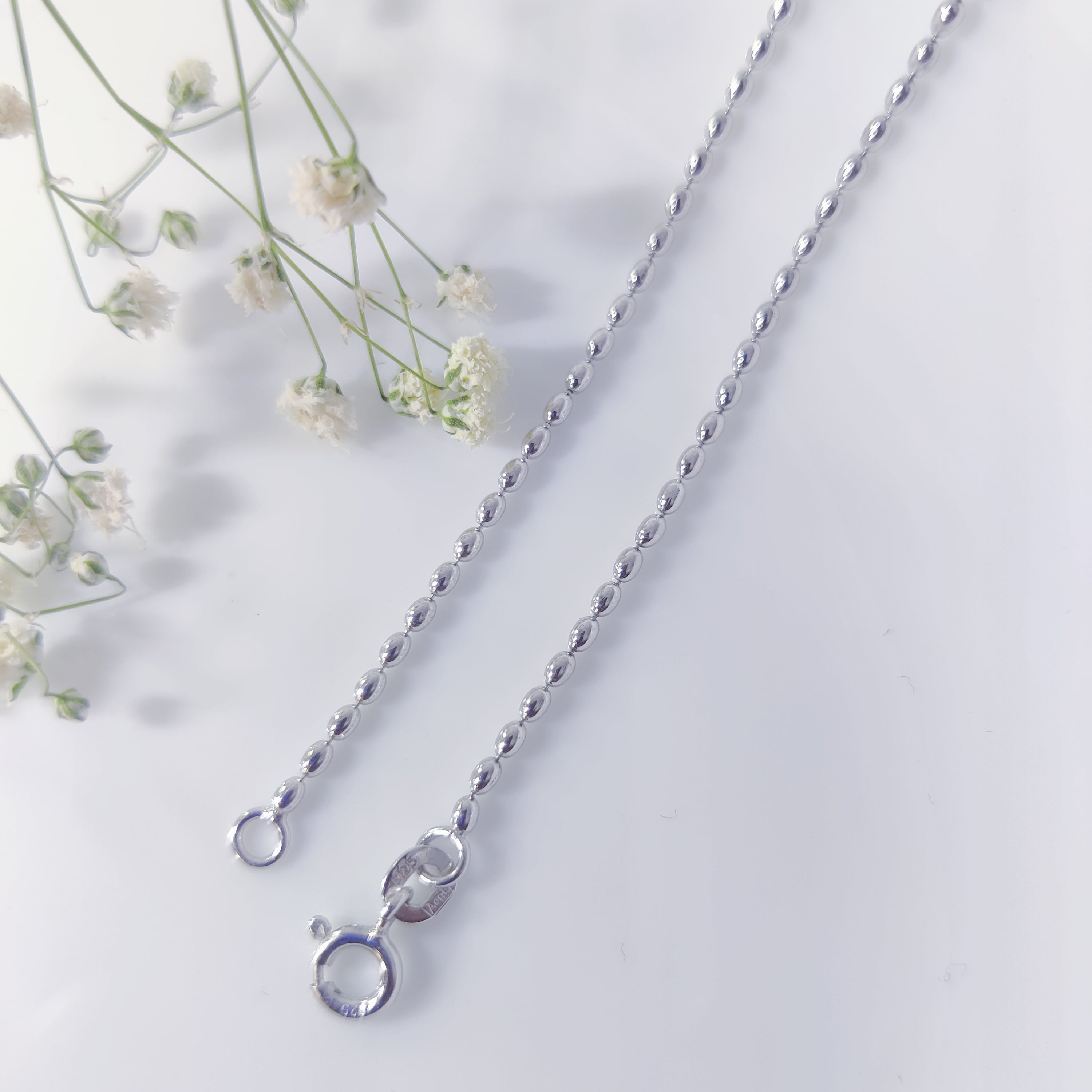 Pure Radiance Silver Bead Chain