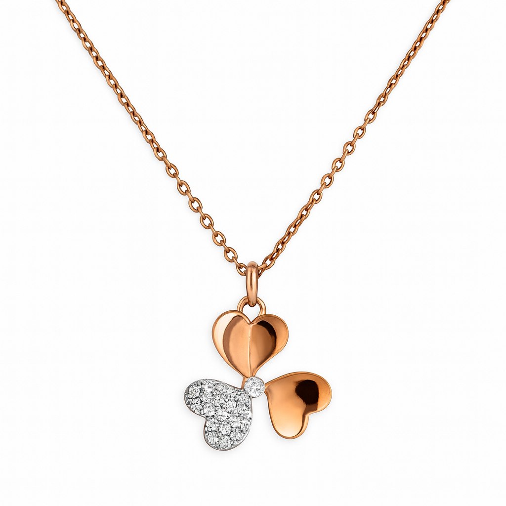 Trinity Heart Bloom Pendant