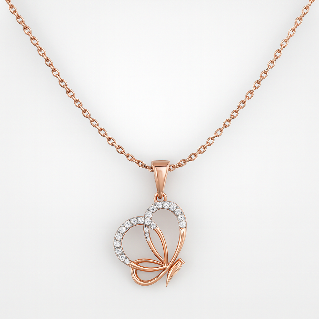 Fluttering Butterfly Silver Pendant