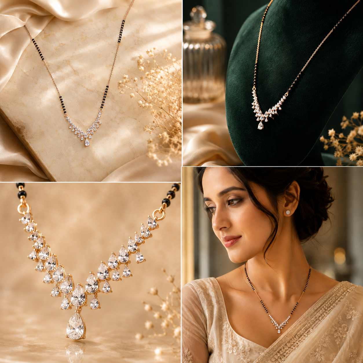 Starlight Cascade Diamond Mangalsutra