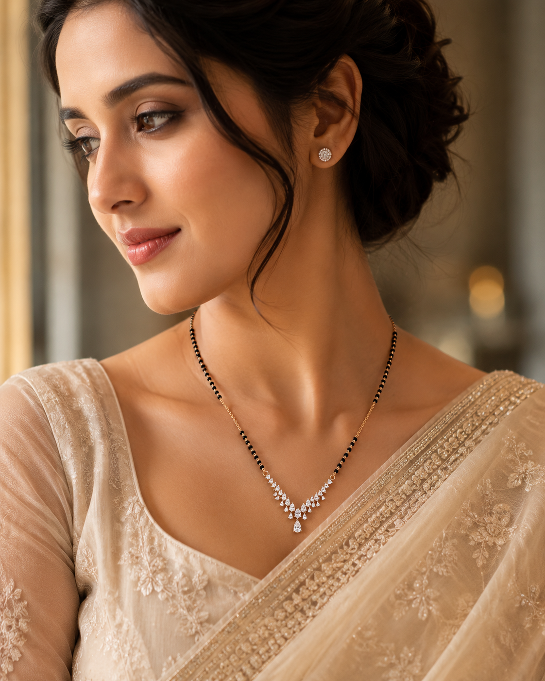 Starlight Cascade Diamond Mangalsutra