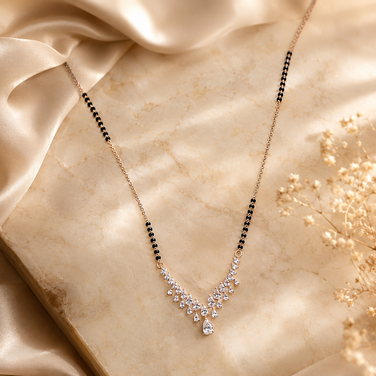 Starlight Cascade Diamond Mangalsutra