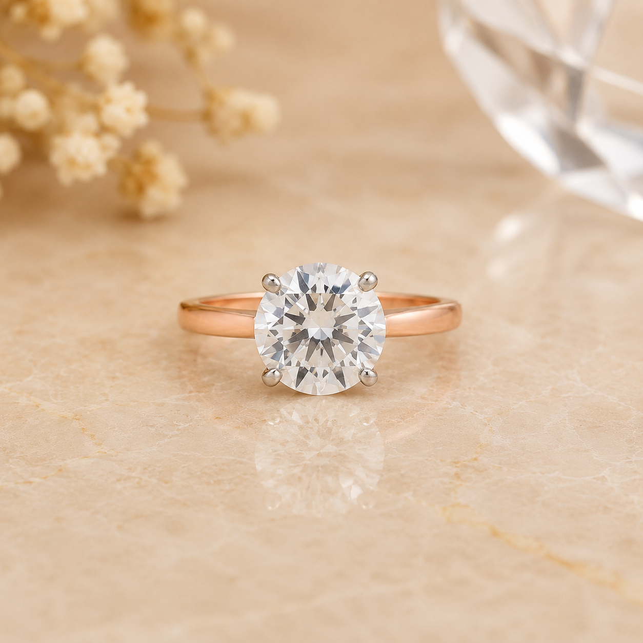 Timeless Rose Gold Solitaire Engagement Ring