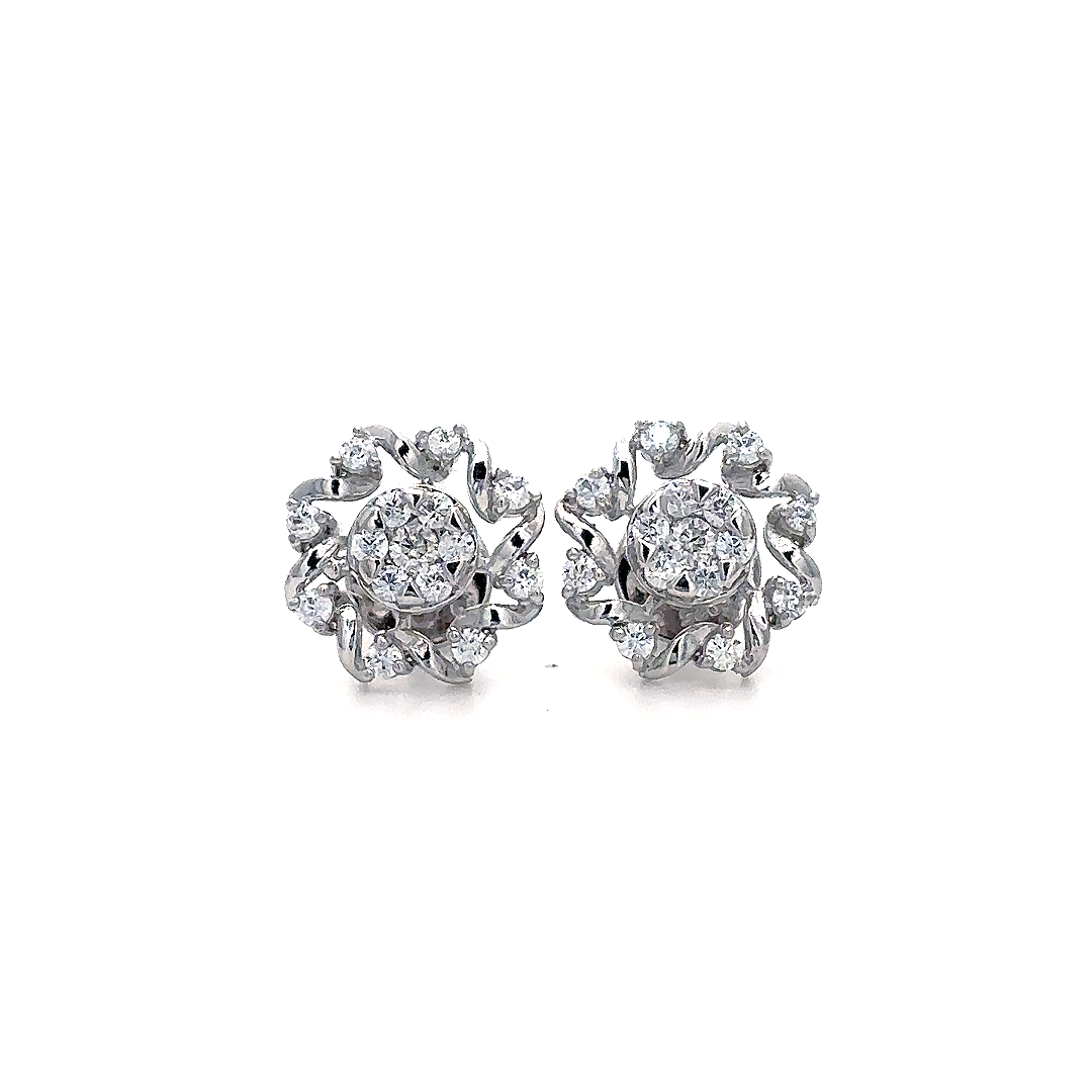Moonvine Crystal Stud Earrings