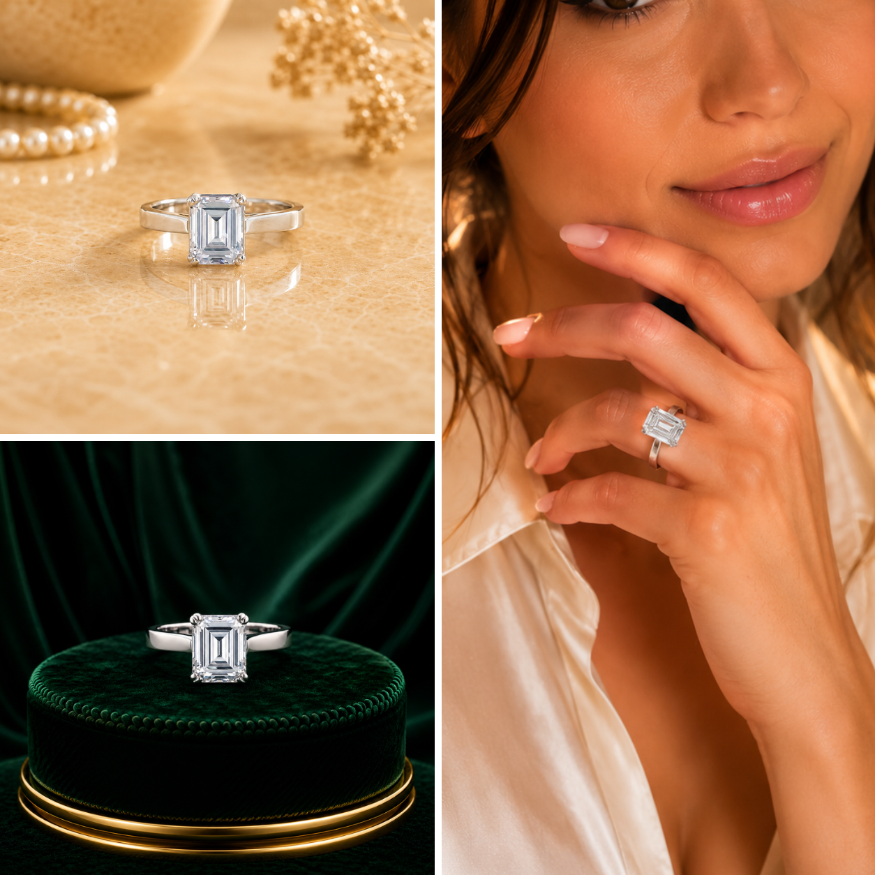 Classic Emerald Cut Solitaire Ring