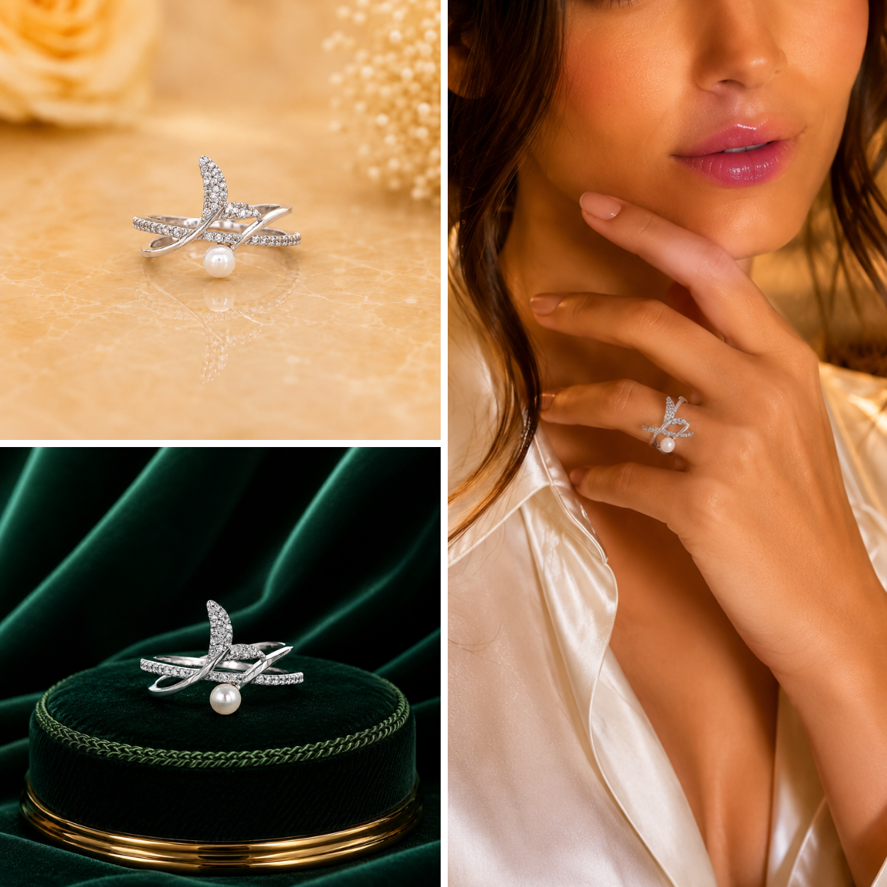 Leaf Open Adjustable Ring