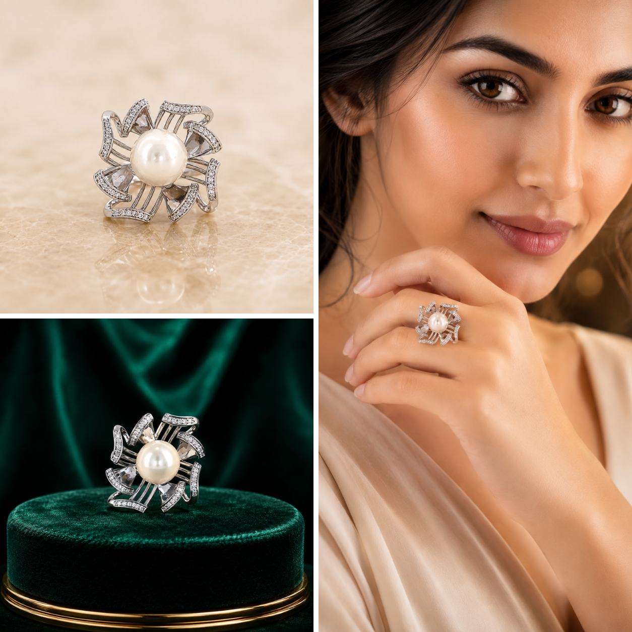 Pearl Bloom Statement Ring