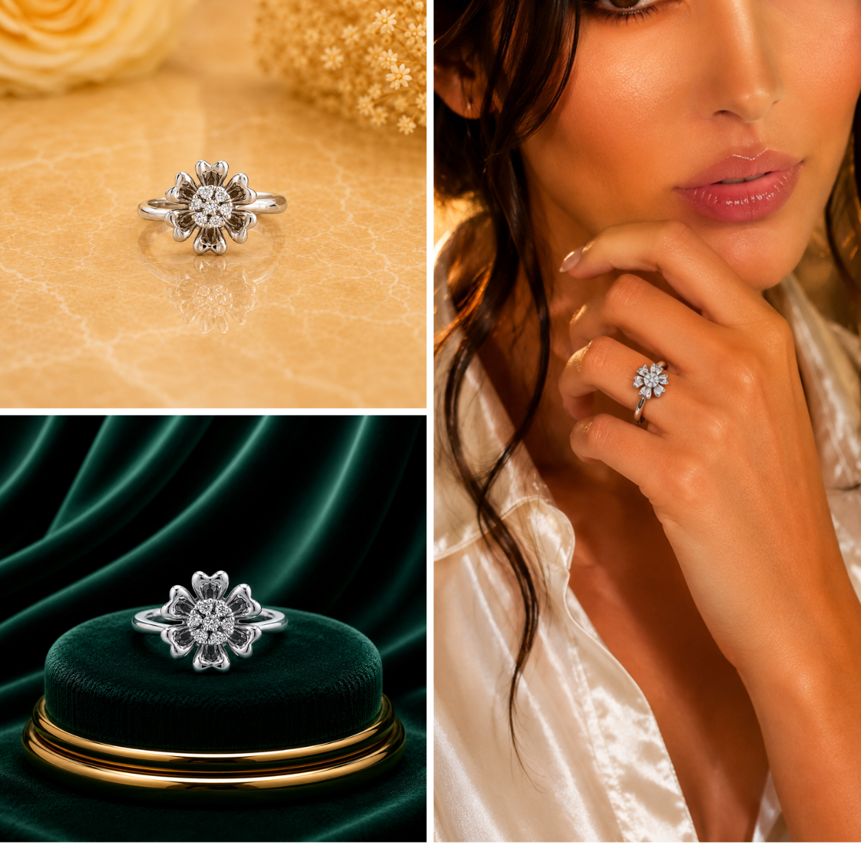 Blooming Floral Diamond Ring