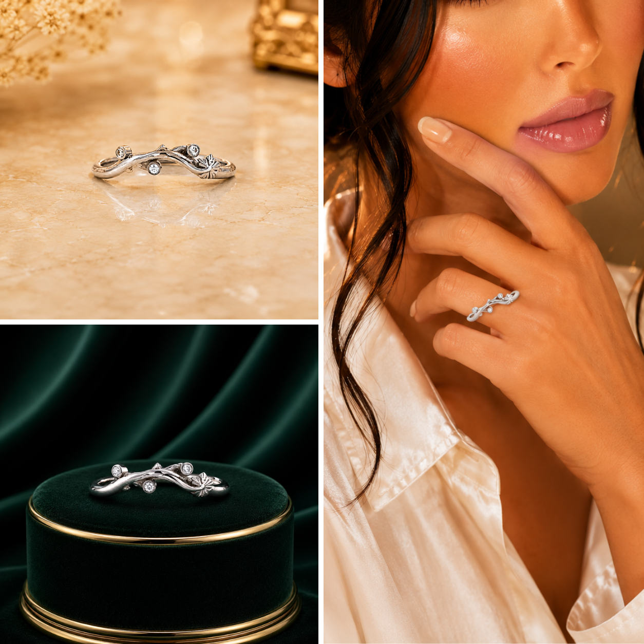 Nature Vine Diamond Ring