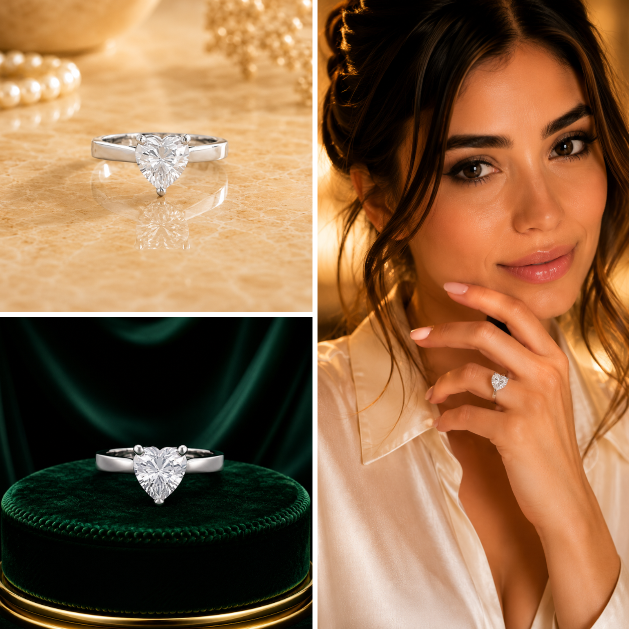 Classic Heart Cut Solitaire Ring