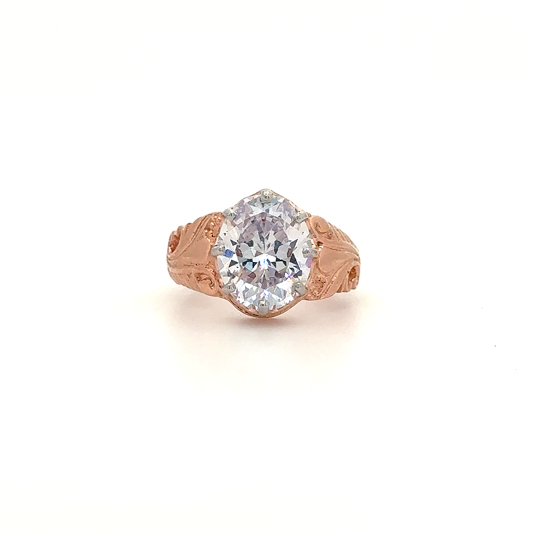 Vintage Oval Solitaire Ring