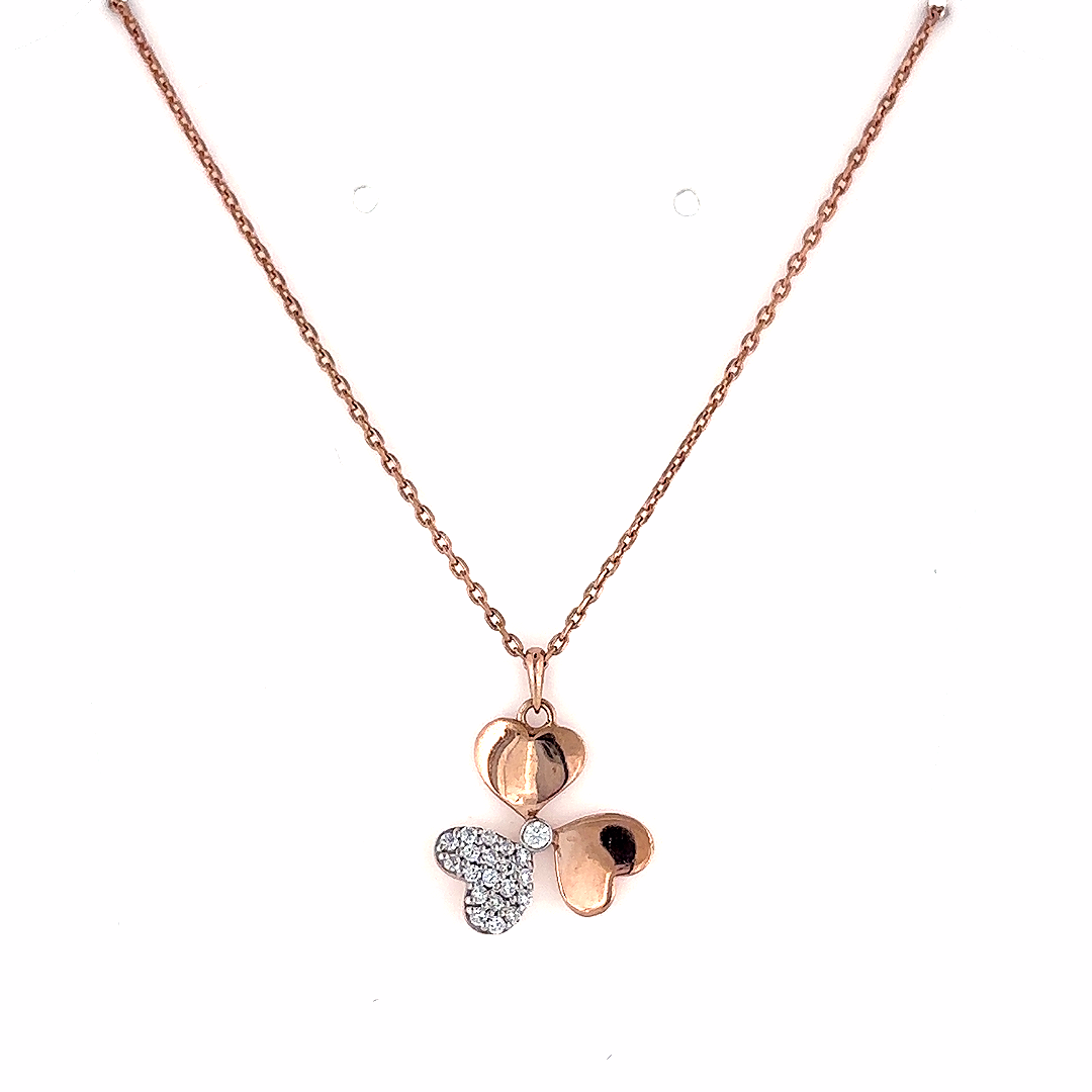 Trinity Heart Bloom Pendant