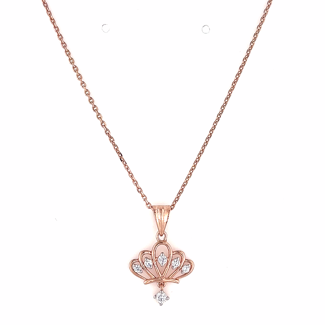 Regal Bloom Crown Pendant