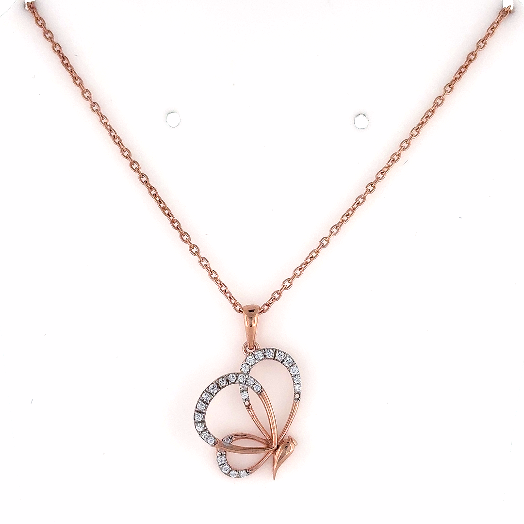 Fluttering Butterfly Silver Pendant
