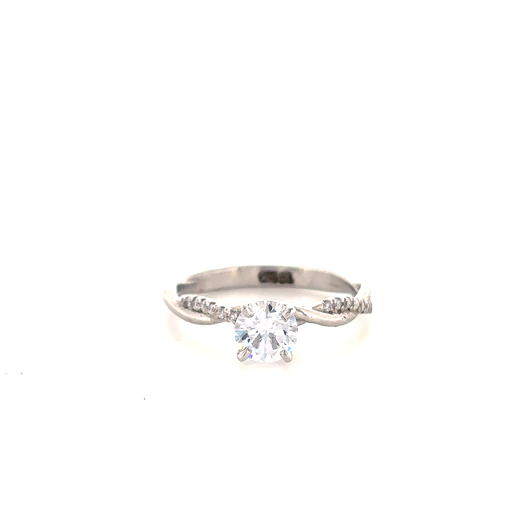 Minimal Twist Solitaire Diamond Ring