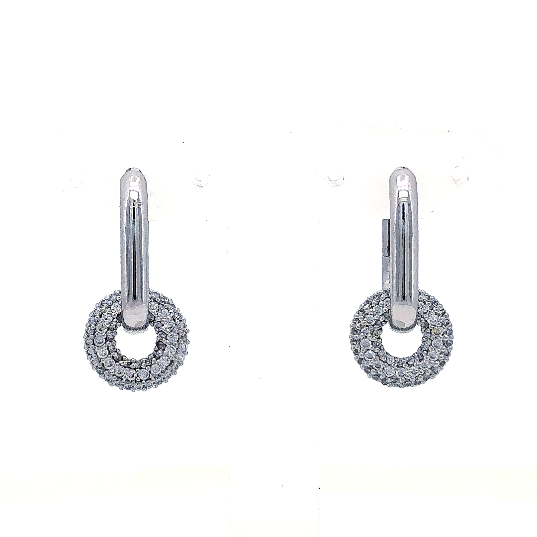 Crystal Halo Drop Earrings