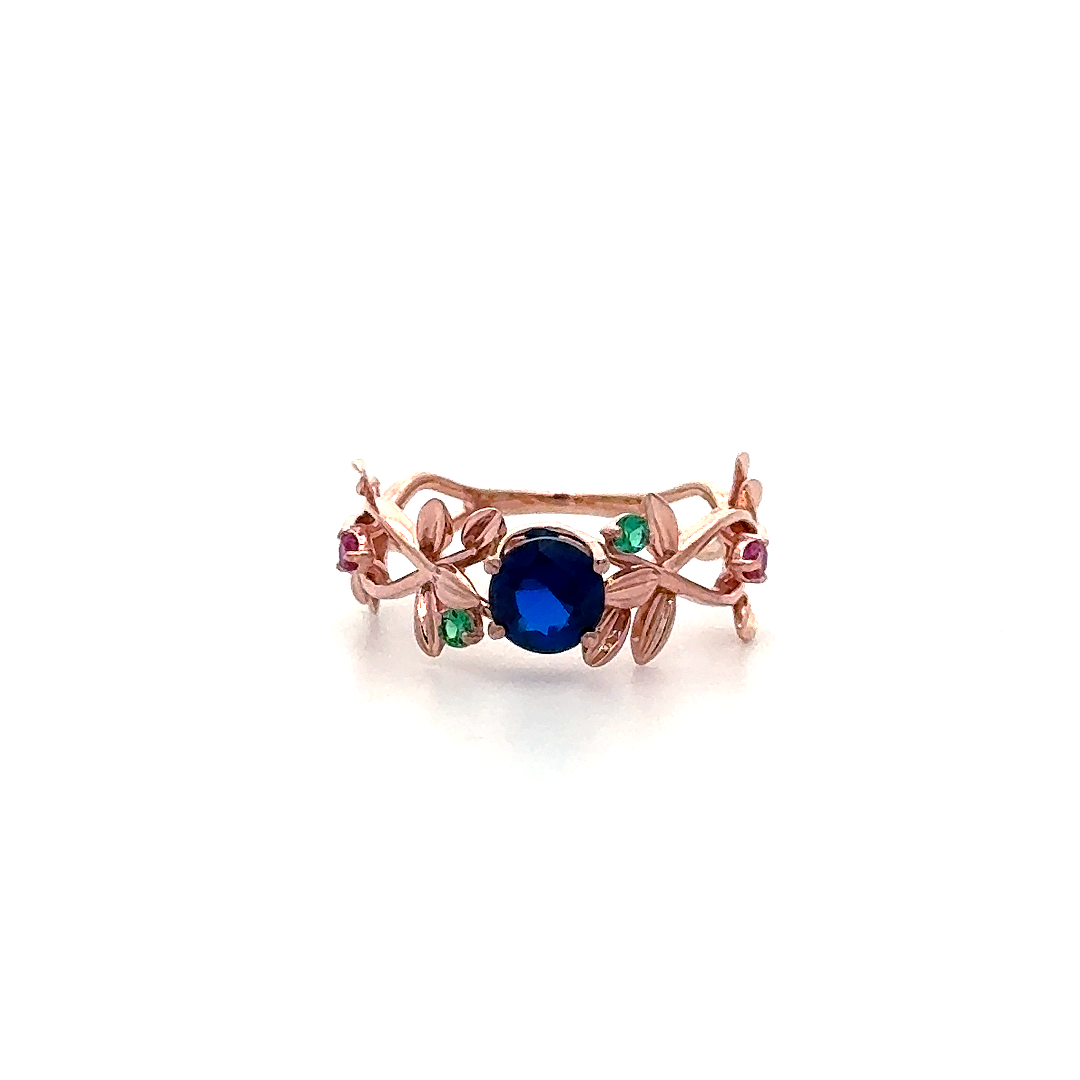 Royal Sapphire Vine Ring