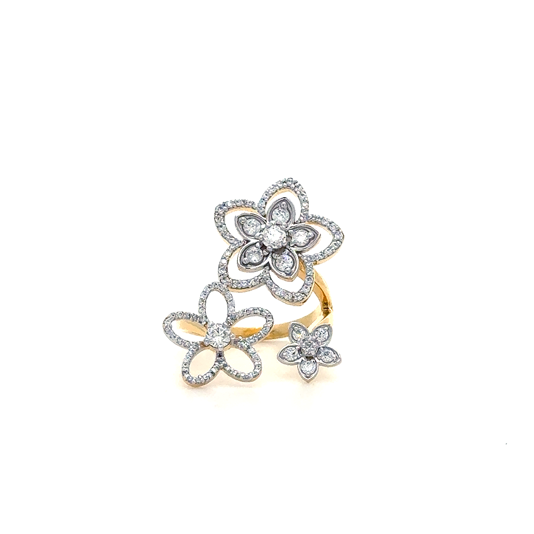 Blooming Harmony Floral Adjustable Ring