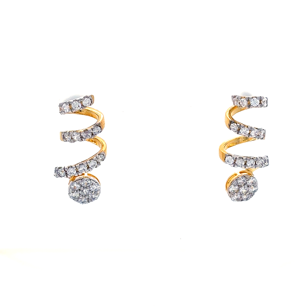 Aurielle Spiral Crystal Earrings