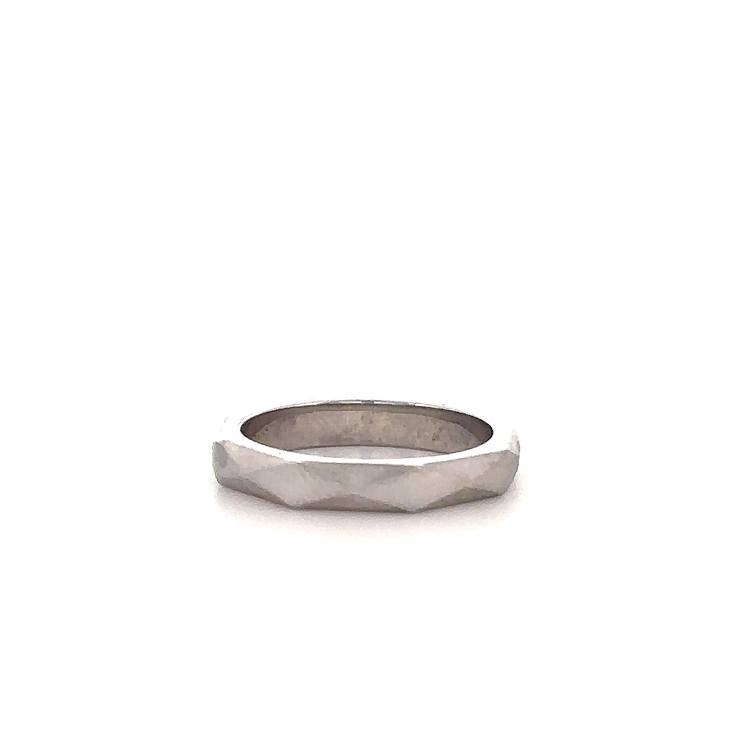 Faceted Minimalist Band Ring