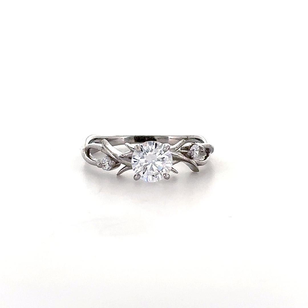 Infinity Vine Solitaire Diamond Ring