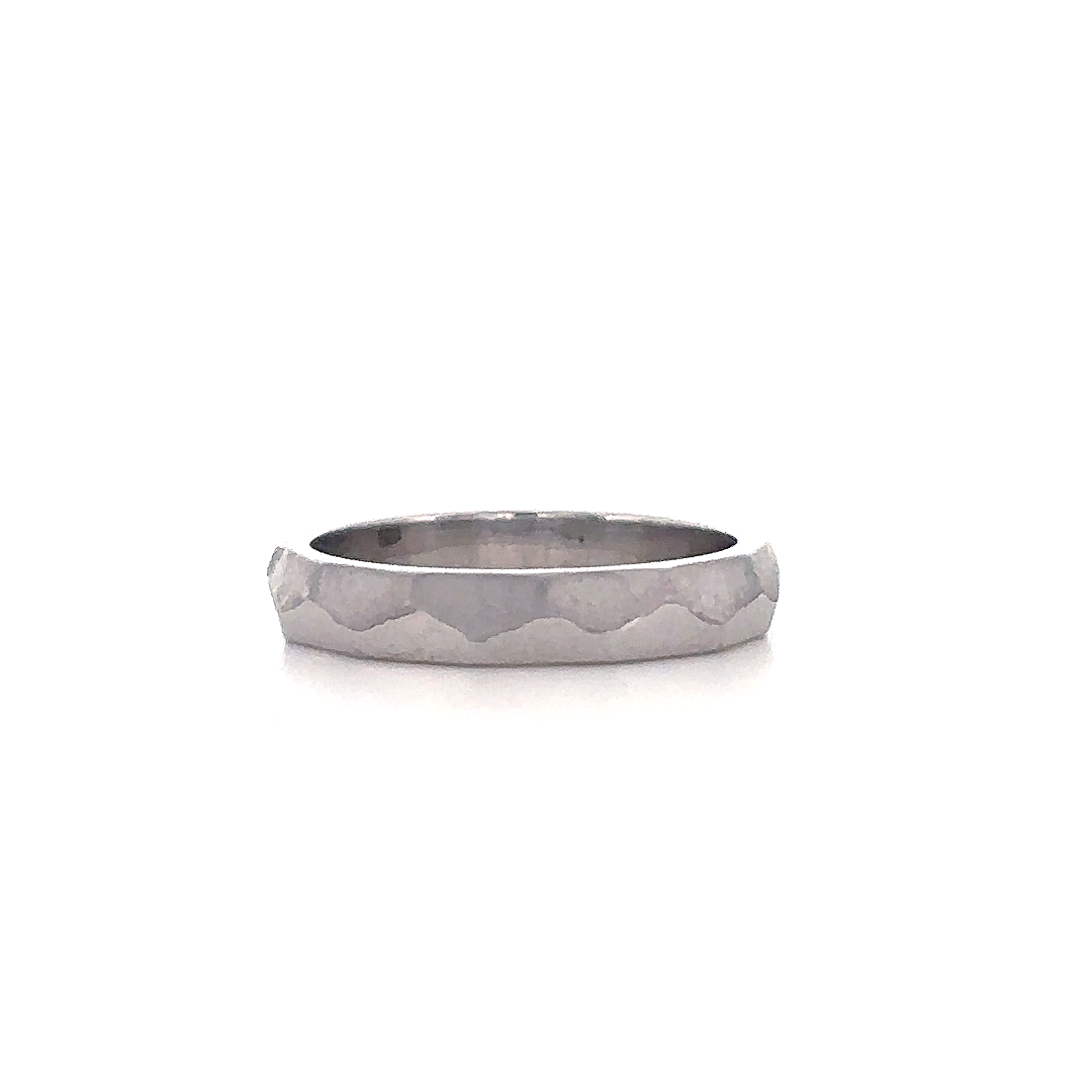 Hammered Minimalist Band Ring