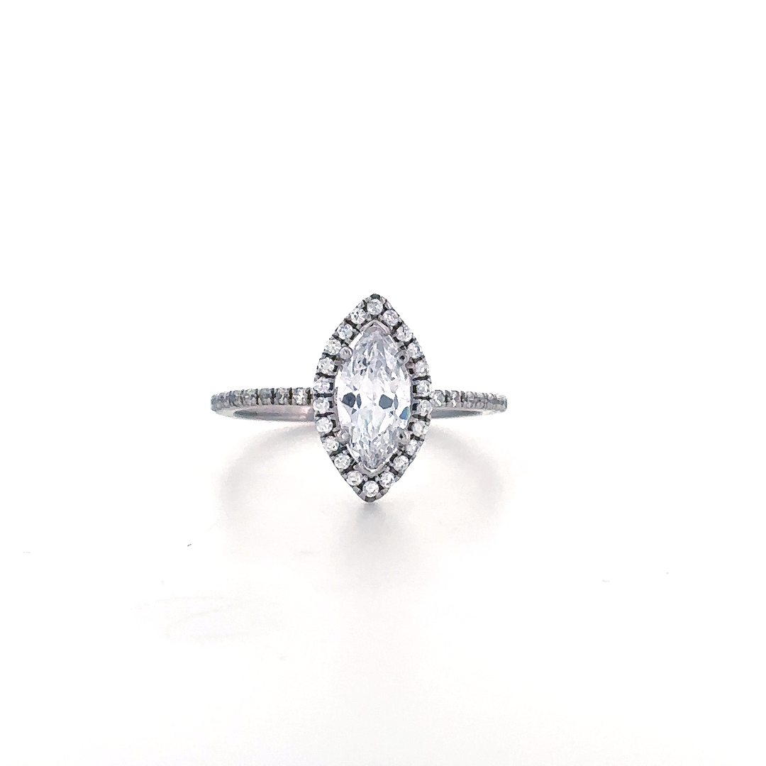 Classic Marquise Halo Ring