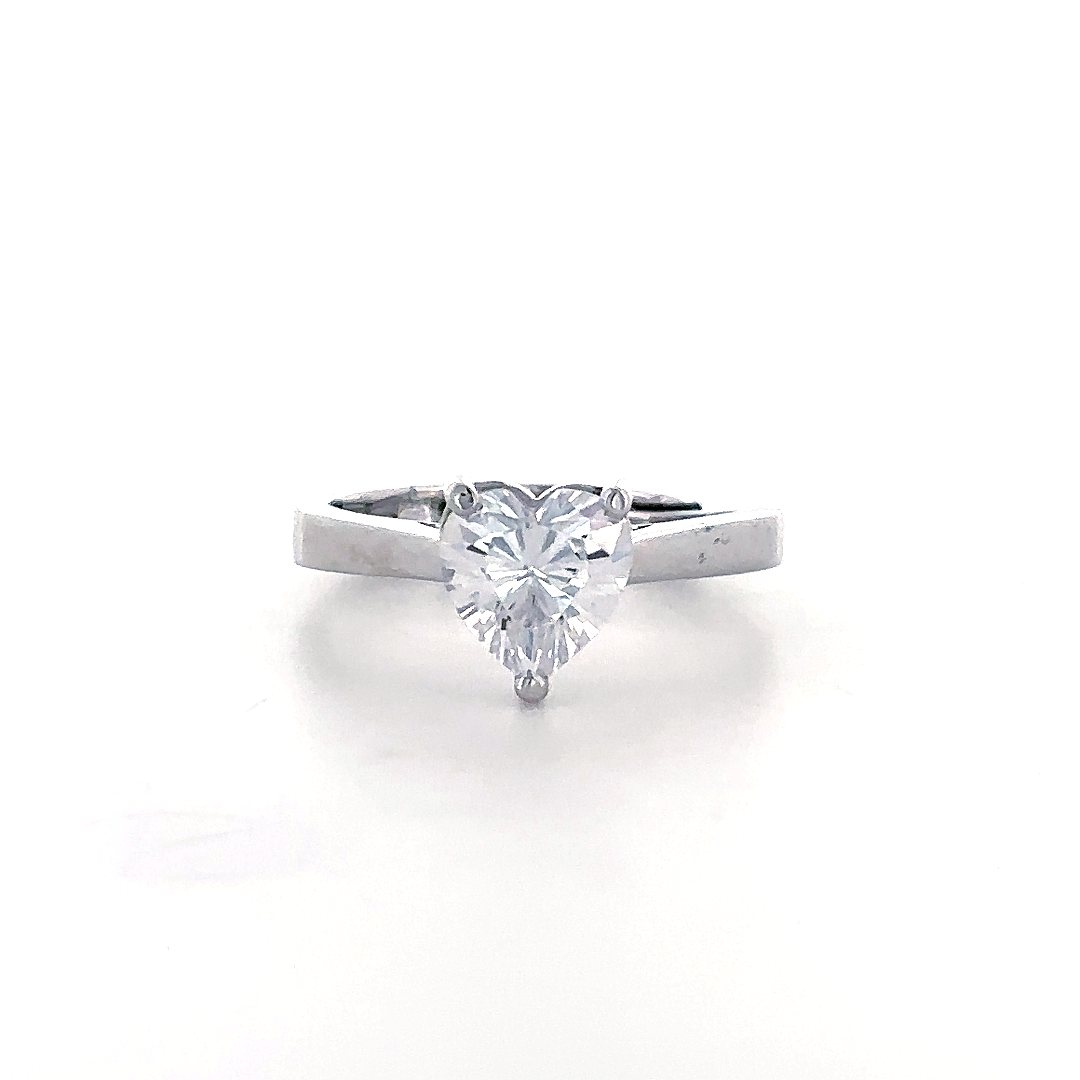 Classic Heart Cut Solitaire Ring