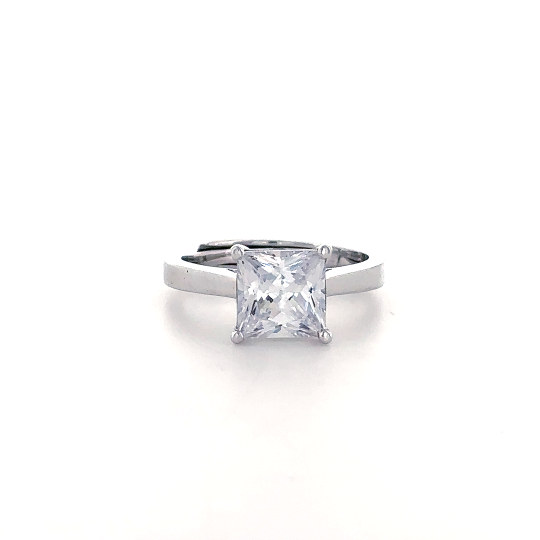 Classic Princess Cut Solitaire Ring
