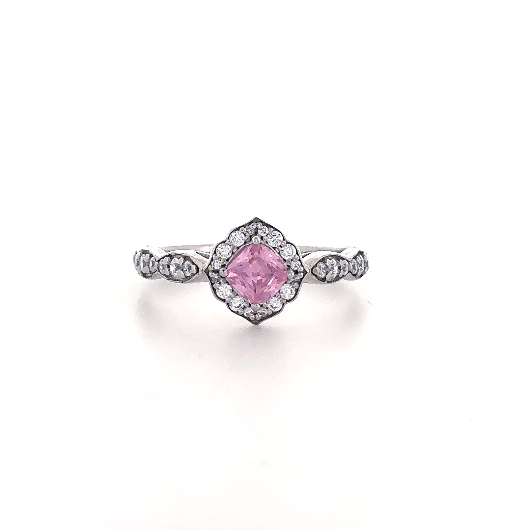 Pink Princess Halo Ring