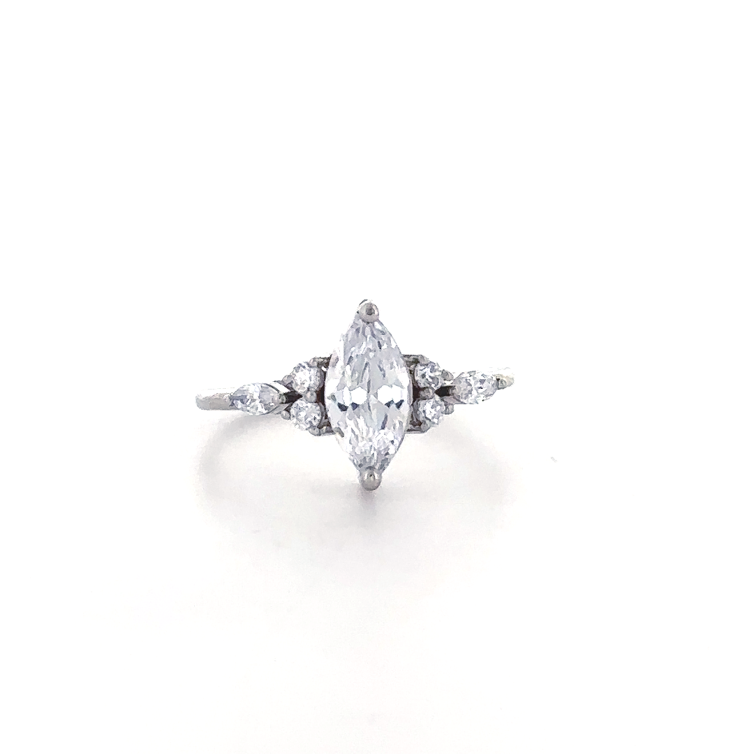 Marquise Solitaire Diamond Ring