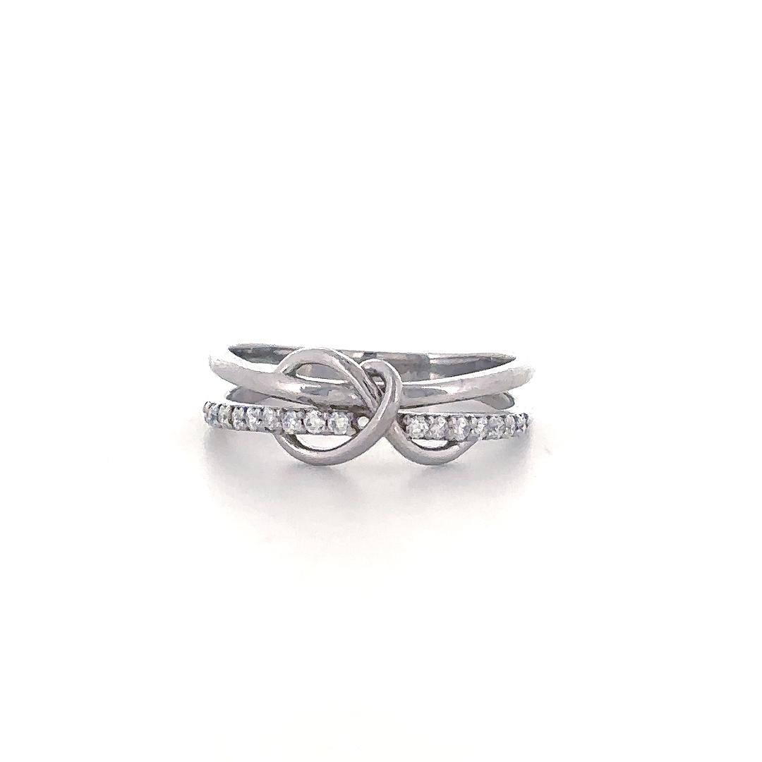 Infinity Knot Diamond Ring