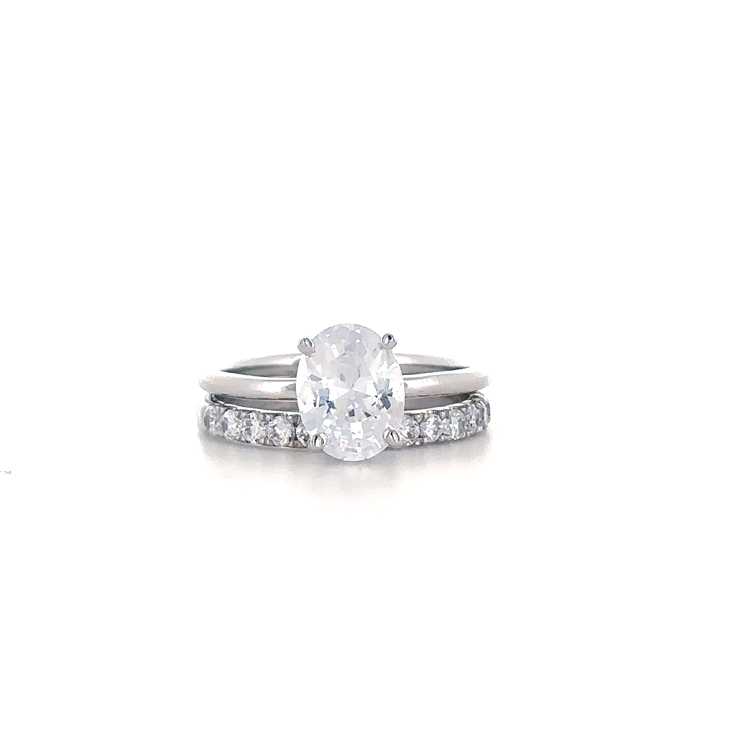 Oval Solitaire Diamond Ring