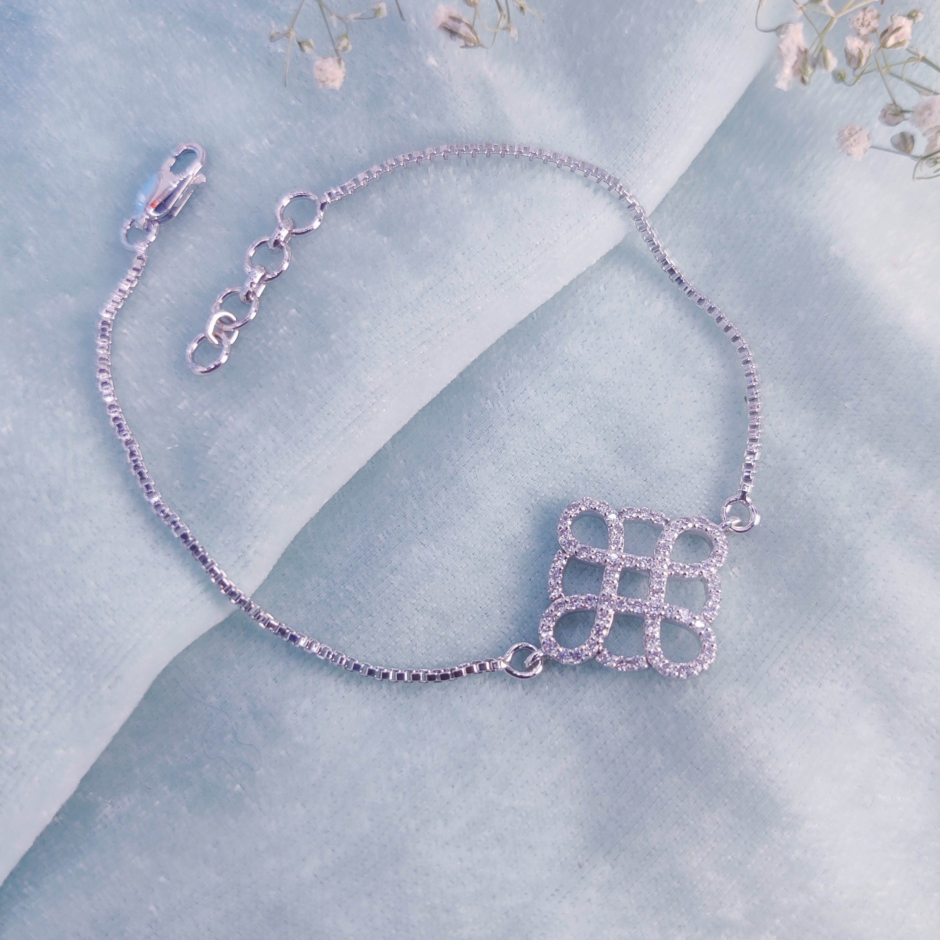 Infinity Bloom Charm Bracelet